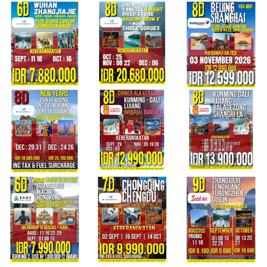 Promo Tour China 2026 — Mulai dari IDR 7,88 juta!   Jelajahi destinasi terbaik seperti Wuhan, Beijing, dan Guilin. Termasuk tiket, makan, dan pajak!